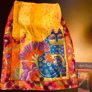 Laurel Burch Silk Art Design Scarf